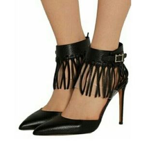 AUTHENTIC VALENTINO GARAVANI LEATHER FRINGE PUMPS